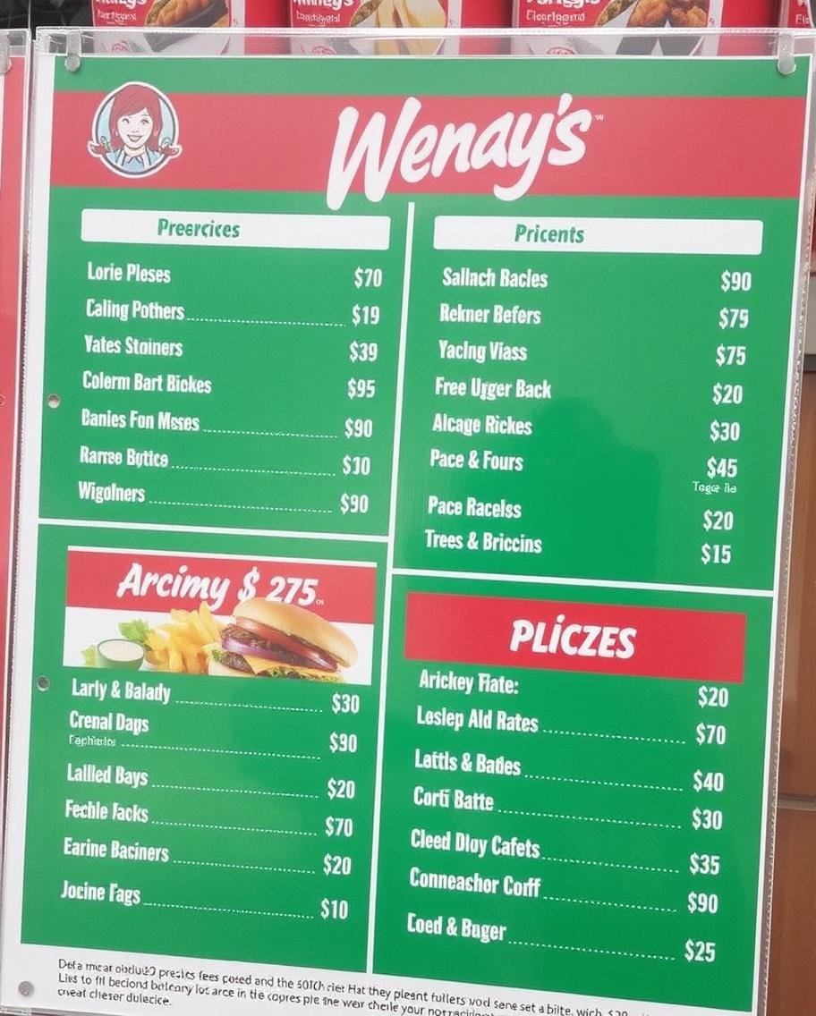 Wendy’s Menu